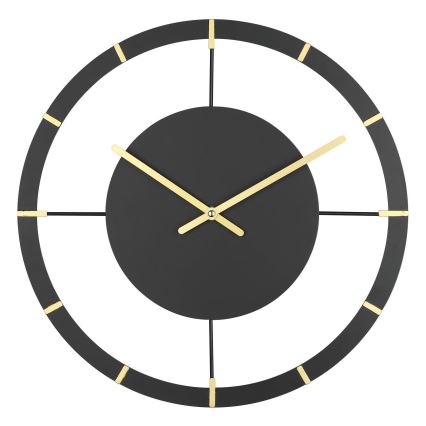 Eglo - Väggklocka 1xAA diameter 40 cm svart/guld