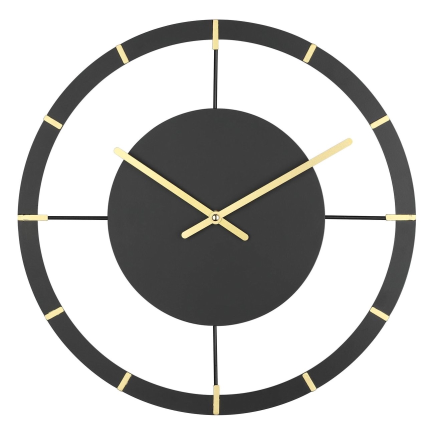 Eglo - Väggklocka 1xAA diameter 40 cm svart/guld