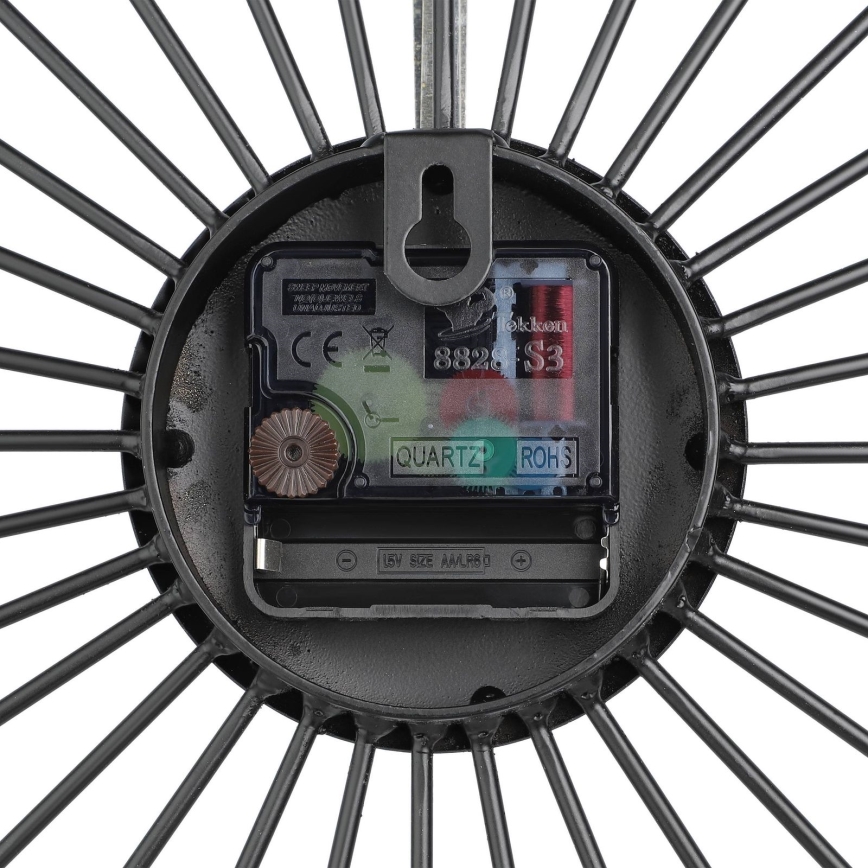 Eglo - Väggklocka 1xAA 60x60 cm svart