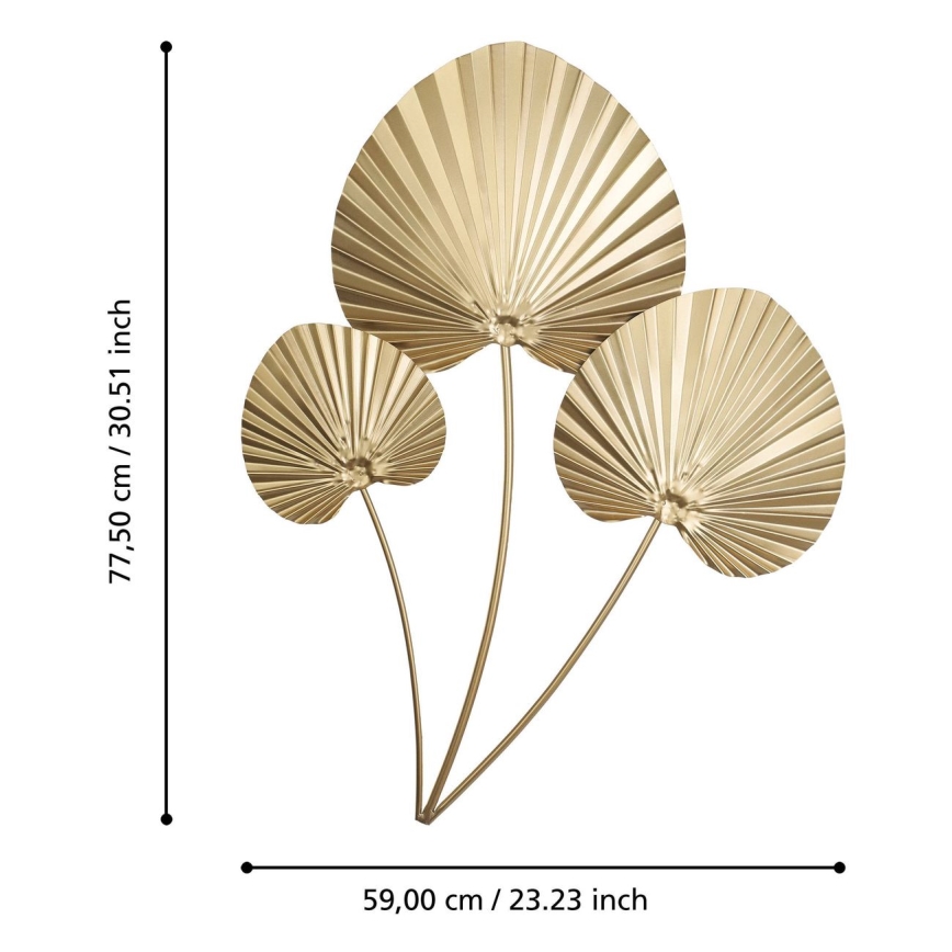 Eglo - Väggdekoration 77,5x59 cm guld