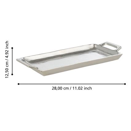 Eglo - Dekorativt bricka 12,5x28,5 cm krom