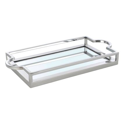 Eglo - Dekorativt bricka 23x45 cm skinande krom