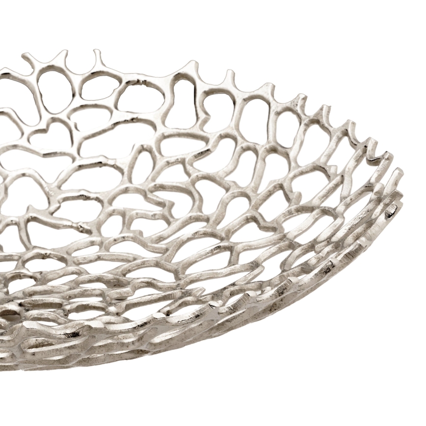 Eglo 427488 - Dekorativ skål KIMITSU Ø 45 cm, silverfärgad