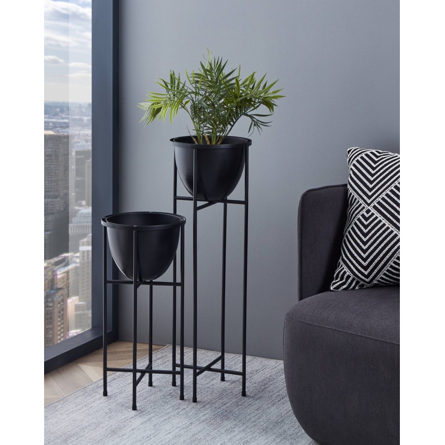 Eglo - Blomkruka av metall 73x23,5 cm svart
