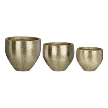 Eglo 428094 - Set om 3 metallvaser OKAYAMA 92x86 cm, guldfärgade
