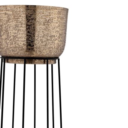 Eglo - KIT 3x Blomkruka av metall svart/guld