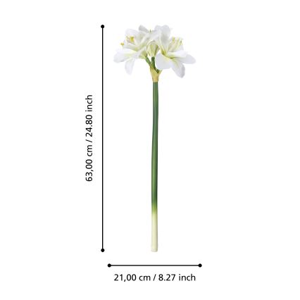 Eglo - Plastblomma 63 cm vit