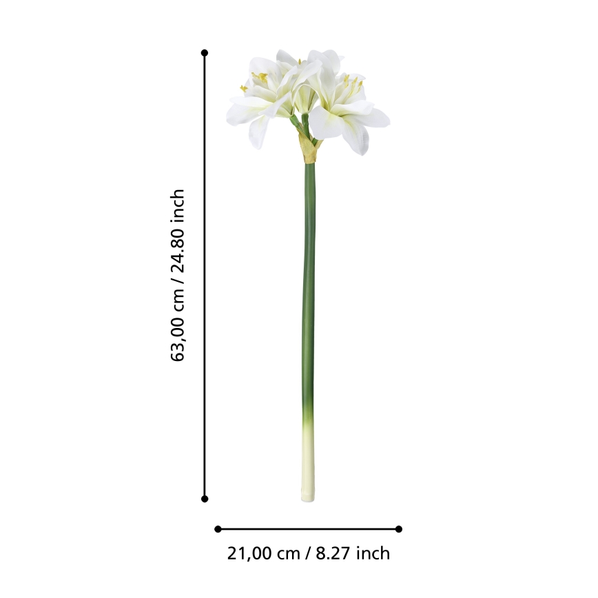 Eglo - Plastblomma 63 cm vit