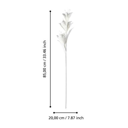Eglo - Plastblomma 85 cm vit