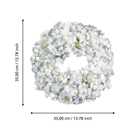 Eglo - Konstgjord blomkrans diameter 35 cm blå