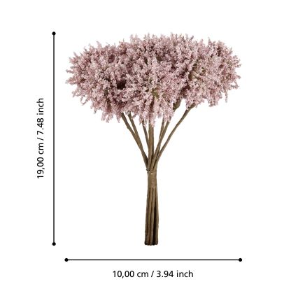 Eglo - Plastblomma 19 cm rosa