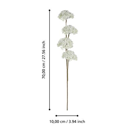 Eglo - Plastblomma 70 cm vit
