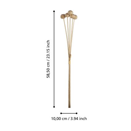 Eglo - Plastblomma 58,5 cm guld