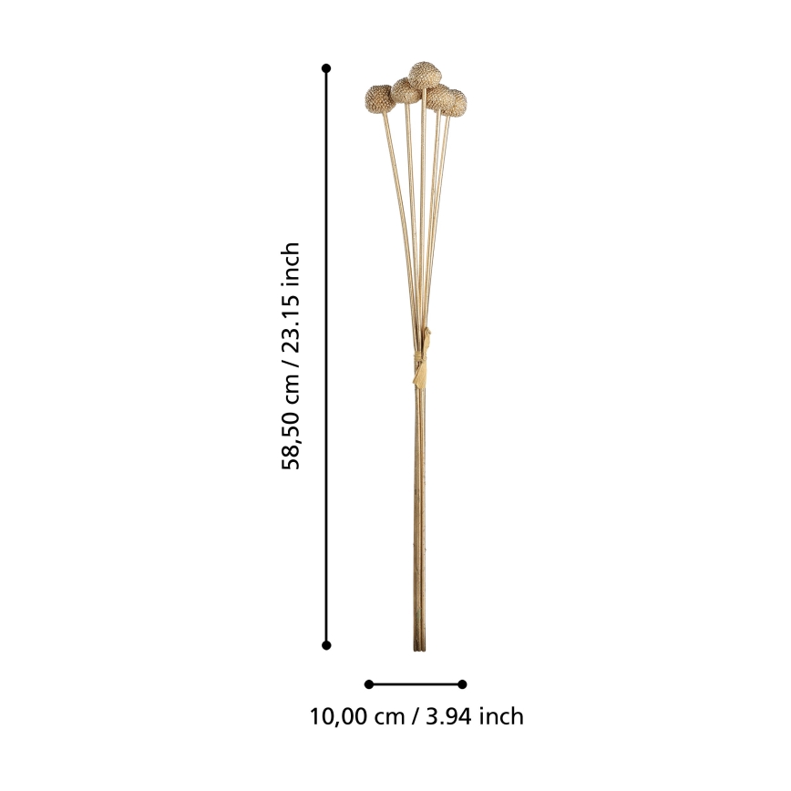 Eglo - Plastblomma 58,5 cm guld