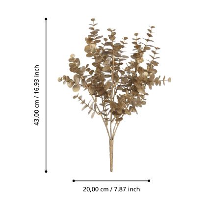 Eglo - Plastblomma 43 cm guld