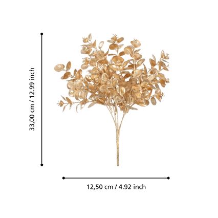 Eglo - Plastblomma 33 cm guld