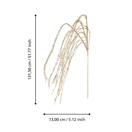 Eglo - Plastblomma 131,5 cm guld