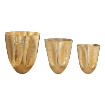 Eglo 428392 - Set med 3 metallvaser OKAYAMA, guld