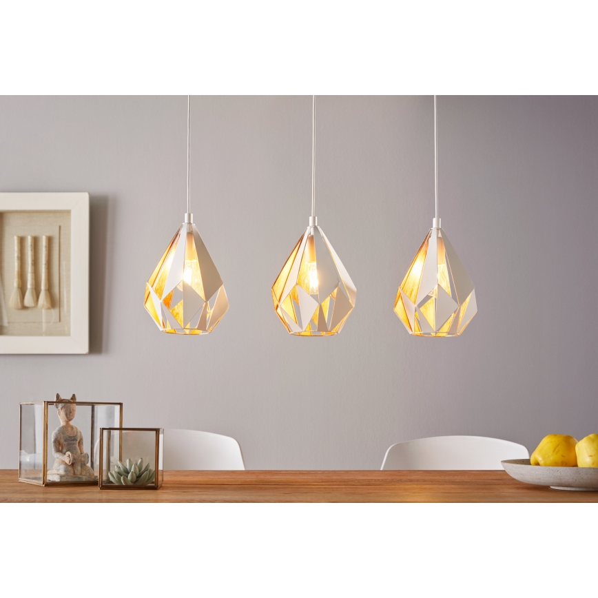 Eglo 43002 - Ljuskrona med snöre CARLTON 3xE27/60W/230V