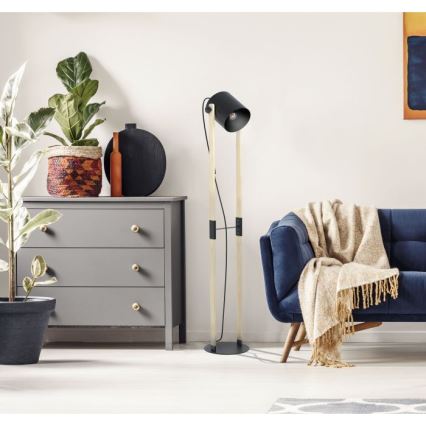 Eglo 43048 - Golvlampa HORNTREE 1xE27/28W/230V