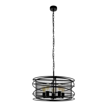Eglo 43093 - Ljuskrona med kedja SvartWATER 5xE27/60W/230V