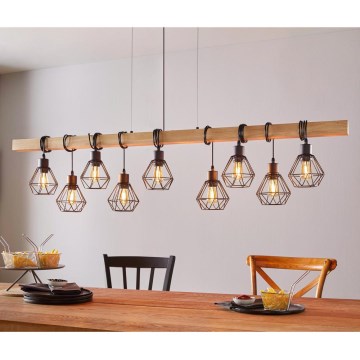 Eglo 43134 - Taklampa TOWNSHEND 9xE27/60W/230V