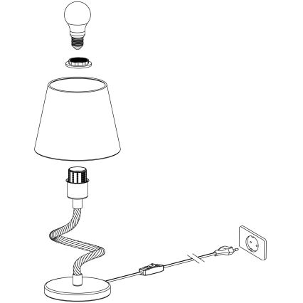 Eglo 43199 - Bordslampa RAMPSIDE 1xE27/28W/230V