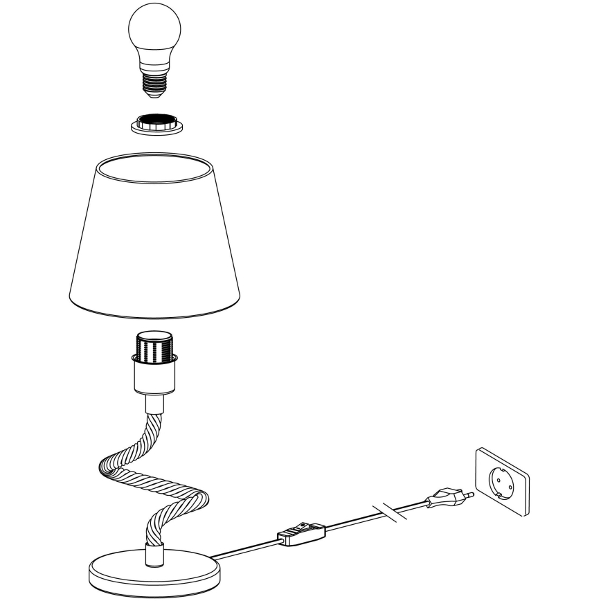 Eglo 43199 - Bordslampa RAMPSIDE 1xE27/28W/230V