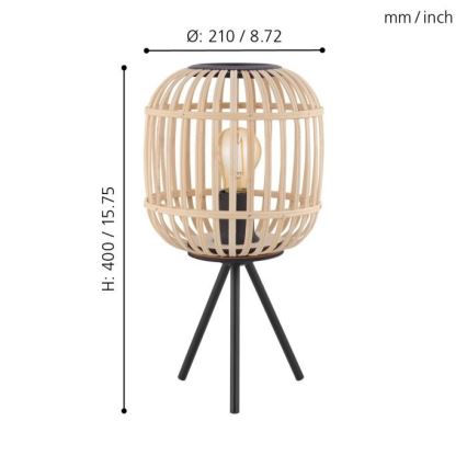 Eglo 43218 - Bordslampa BORDESLEY 1xE27/28W/230V