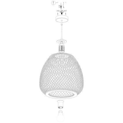 Eglo 43265 - Ljuskrona med snöre DEMBLEBY 1 1xE27/40W/230V