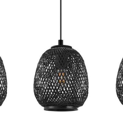Eglo 43266 - Ljuskrona med snöre DEMBLEBY 1 3xE27/40W/230V