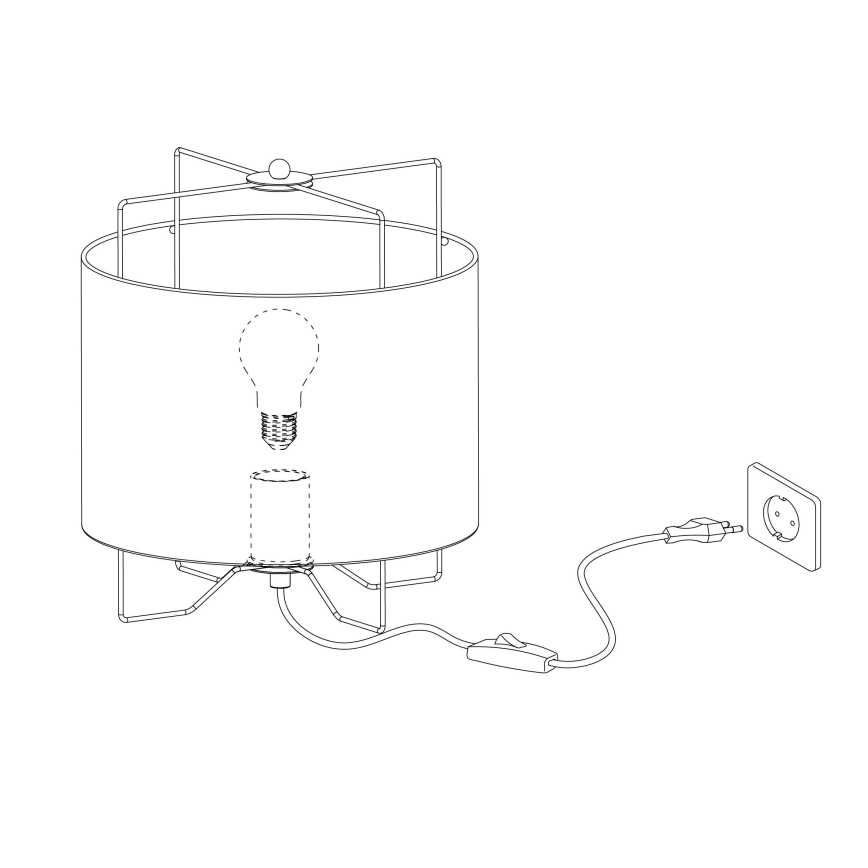 Eglo 43293 - Bordslampa BRIDEKIRK 1xE27/40W/230V