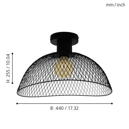 Eglo 43303 - Takbelysning POMPEYA 1xE27/60W/230V