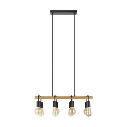 Eglo 43316 - Pendel på vajer ERRIBERA 8xE27/40W/230V ek/svart