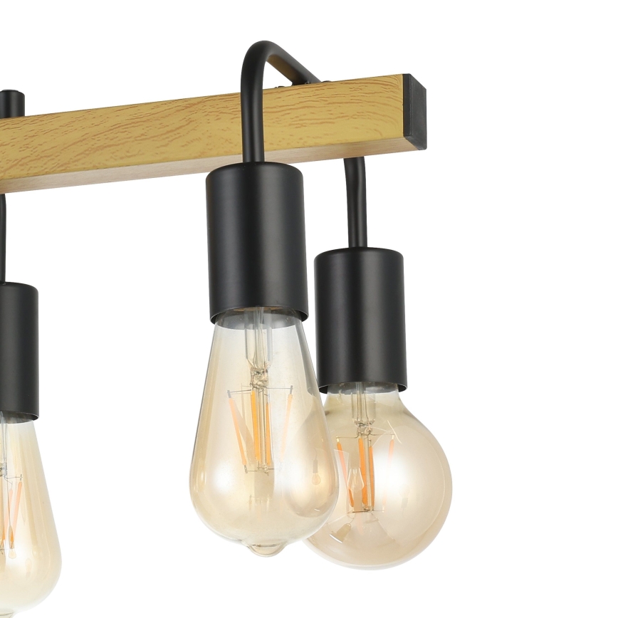 Eglo 43316 - Pendel på vajer ERRIBERA 8xE27/40W/230V ek/svart