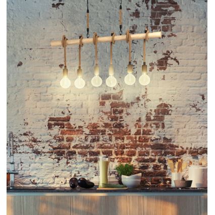 Eglo 43319 - Ljuskrona med kedja YOUNGSTOWN 6xE27/40W/230V