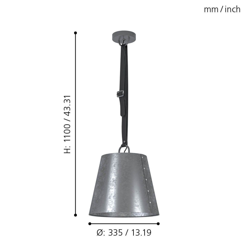 Eglo 43405 - Ljuskrona med snöre CHERTSEY 1xE27/60W/230V