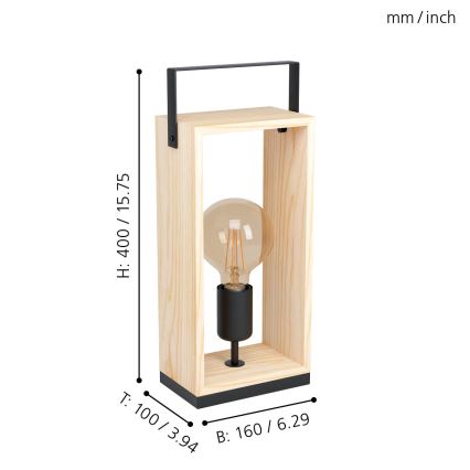 Eglo 43415 - Bordslampa FAMBOROUGH 1xE27/40W/230V