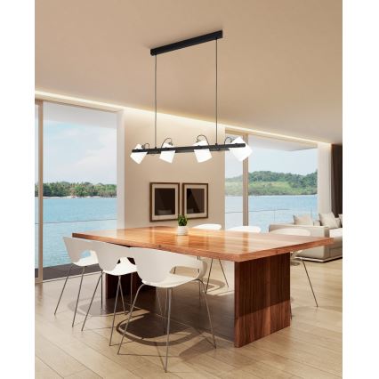 Eglo 43425 - Ljuskrona med snöre HORNTREE 1 4xE27/28W/230V