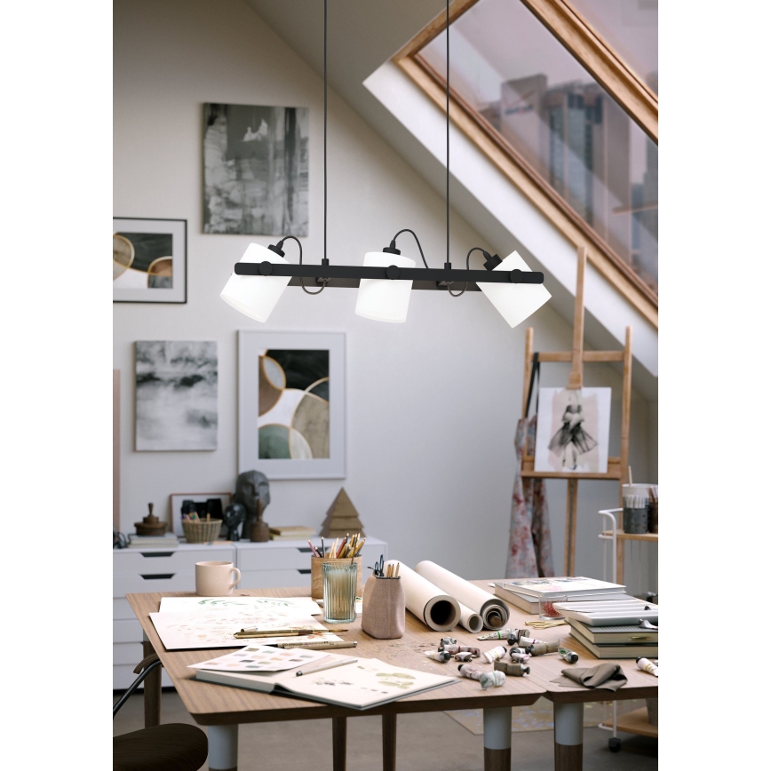 Eglo 43426 - Ljuskrona med snöre HORNTREE 1 3xE27/28W/230V