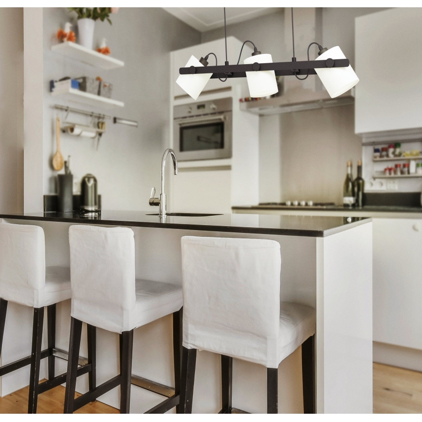 Eglo 43426 - Ljuskrona med snöre HORNTREE 1 3xE27/28W/230V