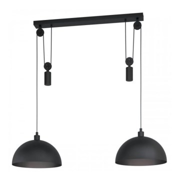 Eglo 43436 - Ljuskrona med snöre WINKWORTH 1 2xE27/40W/230V