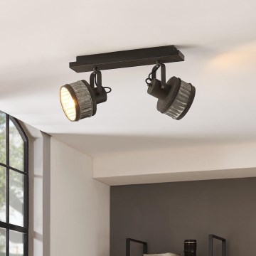 Eglo 43445 - Spotlampa TURROCK 2xE27/28W/230V