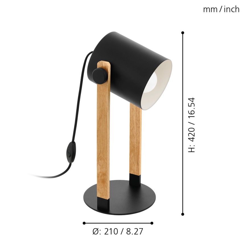 Eglo - Bordslampa 1xE27/28W/230V