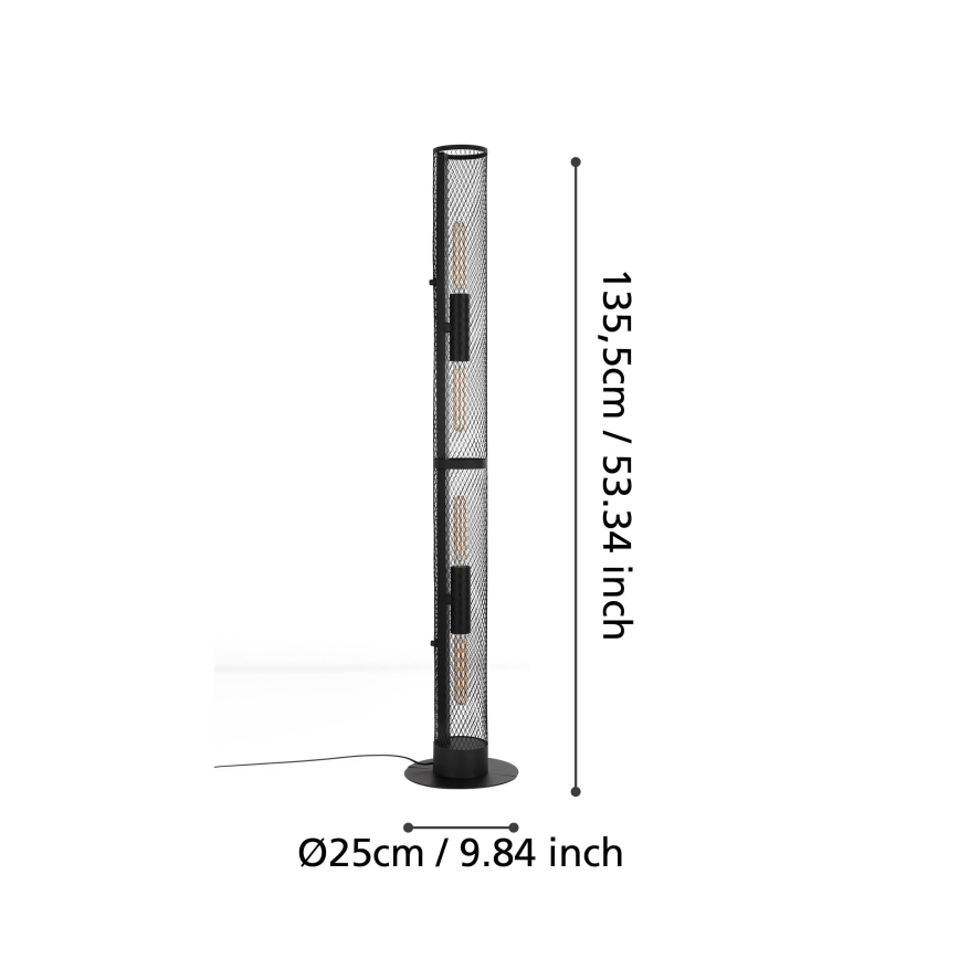 Eglo - Golvlampa  4xE27/40W/230V