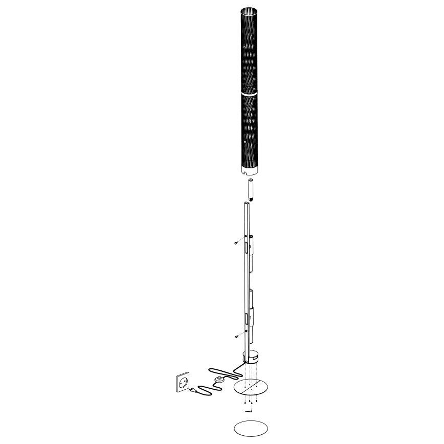Eglo - Golvlampa  4xE27/40W/230V