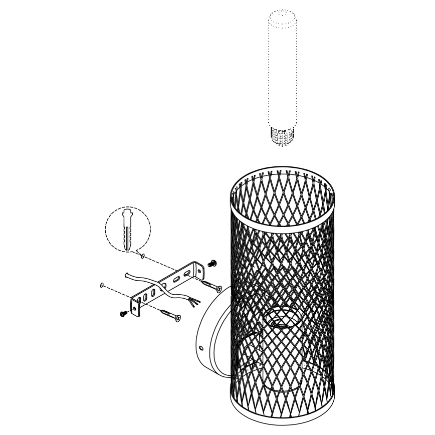 Eglo - Vägglampa  1xE27/40W/230V