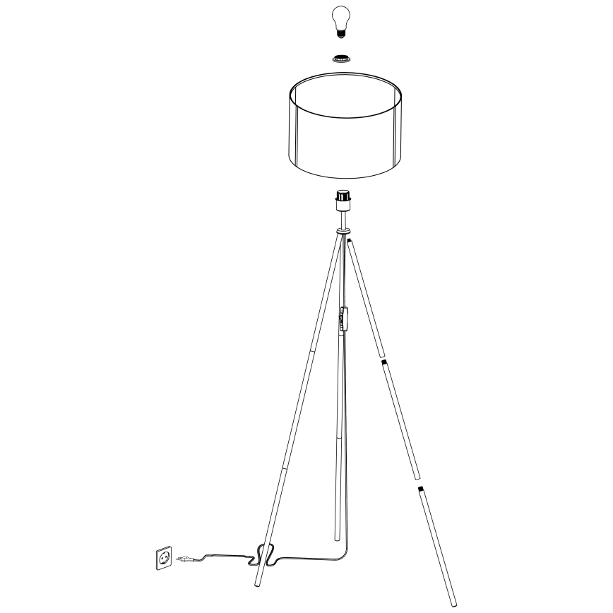 Eglo - Golvlampa  1xE27/40W/230V