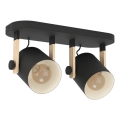 Eglo 43557 - Spotarmatur HORNWOOD 2xE27/28W/230V svart