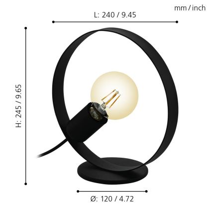 Eglo - Bordslampa  1xE27/40W/230V